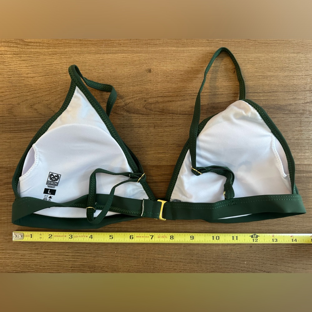 DIXXON NWT Army Green Bikini Top M/L - Picture 7 of 7